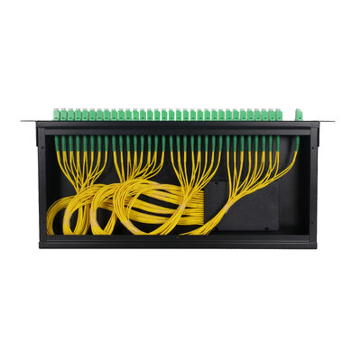 OEM 1U 19Inch 2x64 Rack Mount LC Fiber Optic PLC Splitter for FTTx Data Center