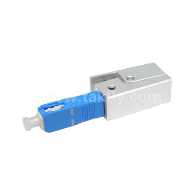 SC Square Type Bare Fiber Adapter – Epoxy‑Free, Reusable, Low Insertion Loss, for Optical Fiber Testing & Measurement Applications