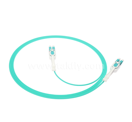 LC Push-Pull Uniboot Fiber Optic Patch Cord – One-Tube Two-Core, Polarity Interchangeable, for High-Density Assembly & Data Center Applications