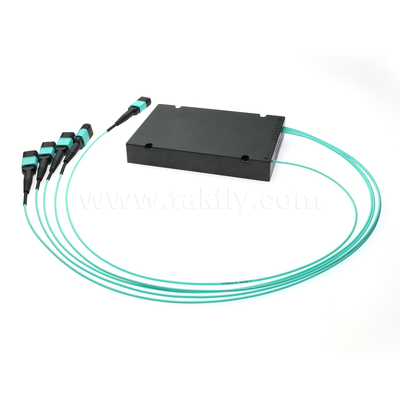 MPO/MTP Fanout Cable PLC Splitter 1x4 Multimode OM3 Fiber Optic for Data Center FTTX
