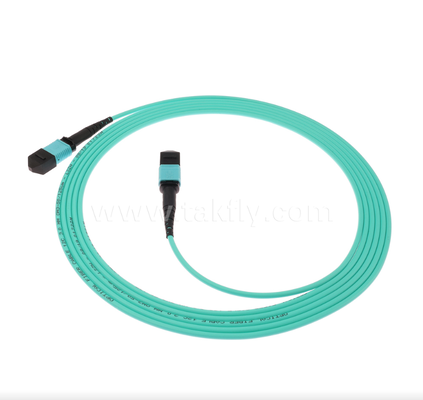 MPO/MTP OM3 Multimode Patch Cord – High-Density 40G/100G Data Center Trunk Cable, Low Insertion Loss