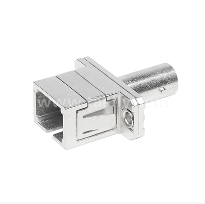 ST-SC Hybrid Adapter – Simplex, Metal Housing, Female-Female, for ST to SC Connector Interconnection