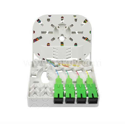 TKS-1806-04C-4 Port Fiber Termination Box - Surface Mount, SC/LC Compatible , Modular Design for Work Area Subsystems.