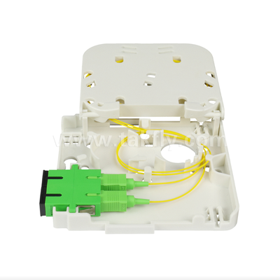 TKS-1806-02W FTTH Fiber Optic Wall Outlet – Compact Indoor Termination Box for Customer Premises
