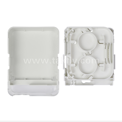 TKS-1806-02W FTTH Fiber Optic Wall Outlet – Compact Indoor Termination Box for Customer Premises