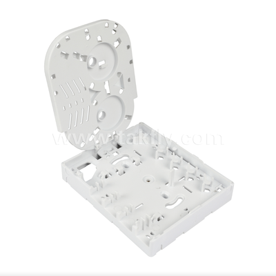 TKS-1806-04D FTTH Fiber Termination Box – Desk/Wall Mount, 4-Port, Indoor, Supports Fusion Splicing & Cable Management