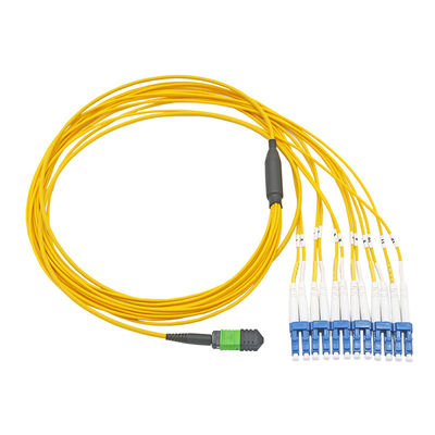 10meters 12 fibers MPO MTP to LC single mode G657A1 3.0mm patch cable