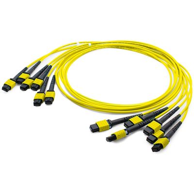 20M MPO MTP 0.3dB breakout G657A2 yellow single mode 72F fiber optic Patchcord