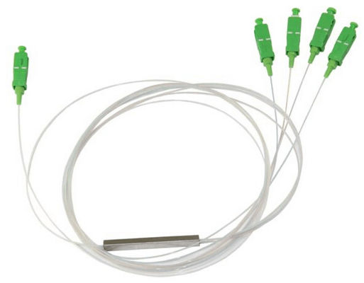 1x4 SC UPC 9/125 Um G657A1 0.9mm White Cable Mini PLC Splitter