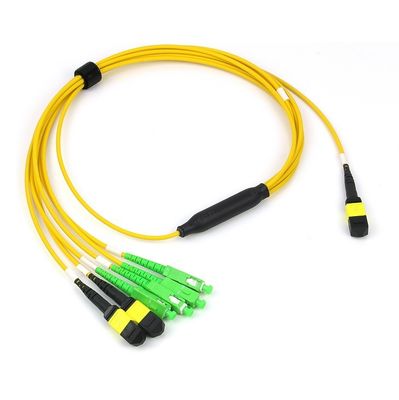 12 Cores MPO MTP Fiber Optic Fanout Splitter SM 9/125 G657A For Cabling System