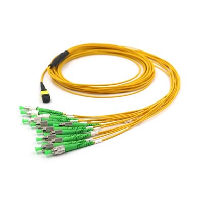 FC To MPO MTP G657A1 12 Fibers Mpo Breakout Cable 0.3dB low insertion loss