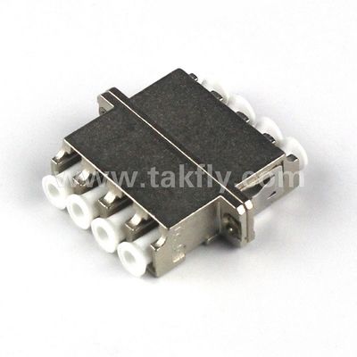 LC Quad SM MM Fiber Optic Adapter with Flange For Data Center Cabling