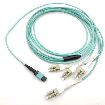 10ft 8 Cores MPO MTP To Unitboot LC MM 40GbE Mpo Fiber Jumper Cables