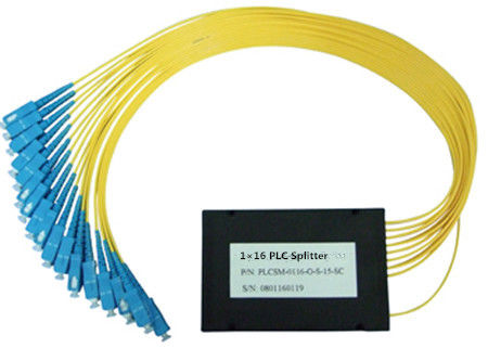 Fiber Optic 1x16 ABS Box PLC Splitter SC/UPC SM G657A1 1 Meter LSZH 2.0mm