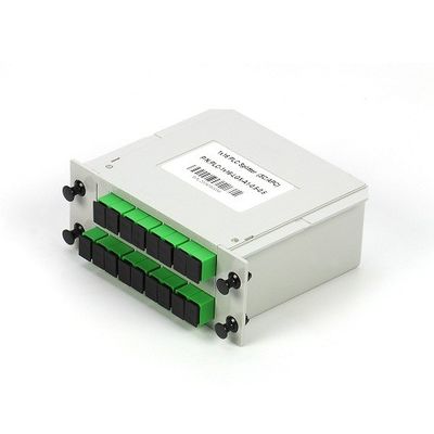 1*16 SC/APC SM G657A1 LGX Cassette Type Fiber Optic PLC Splitter in Network