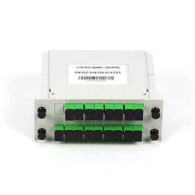 1*16 SC/APC SM G657A1 LGX Cassette Type Fiber Optic PLC Splitter in Network