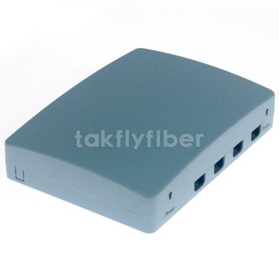 Wall Mounted 4 Port Fiber Optic Termination Box With SC Connector Pigtails
