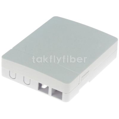FTTX 2 Port FTTH Wall Outlet Fiber Optic Termination Box With SC Adapter Pigtail