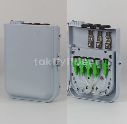 8 Ports LC SC Wall Mount Fiber Optic Termination Box  For FTTH