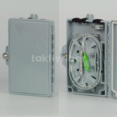 FTTH 2 Port Wall Mount Fiber Optic Termination Box With Pigtail  Or PLC Splitter