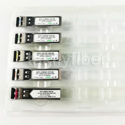 10G SFP+ CWDM Optical Transceiver Module 1470nm to 1610nm LC 24dB EML Compatible With CISCO HP H3C