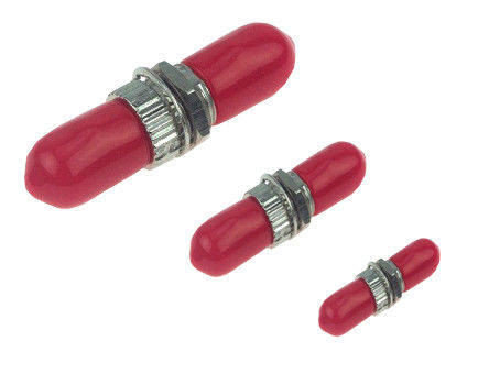 Simplex ST To ST Single Mode Metal Adapter Red Dust Cap Network
