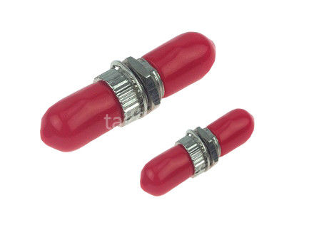 Simplex ST To ST Single Mode Metal Adapter Red Dust Cap Network