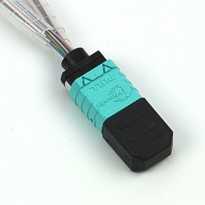 48F MPO 4x12F Multimode OM3 Fiber Breakout Cable MTP Jumper With Hydra