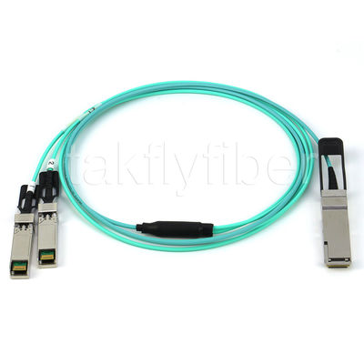 AOC Cable 40G QSFP+ to 2SFP+ 3M-30M 40G to 2*10G Breakout Active Optical Cable for Data Center