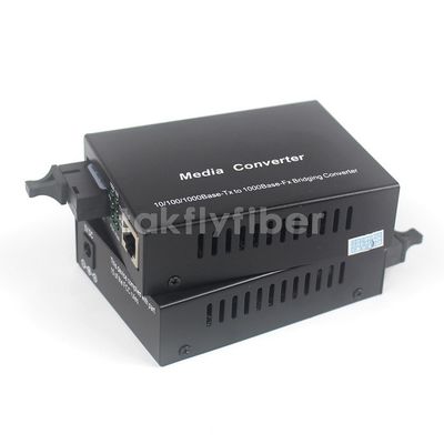 10M/100M/1000M SC Dual Single Fiber Optic Media Converter For Ethernet Network