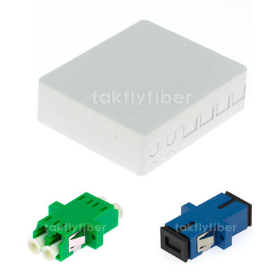 Mini Indoor Wall Mounted 115x86x23mm 2 Core FTTH Fiber Optic Termination Box