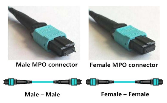 8 Core Breakout Cable MPO To 4 LC Duplex OM3 MPO MTP Fiber Optic Patch Cord