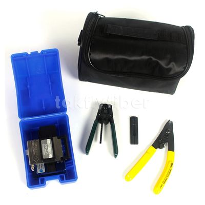 4-In-1 FTTH Fiber Optic Tool Kit With Fiber Optic Cleaver Stripper