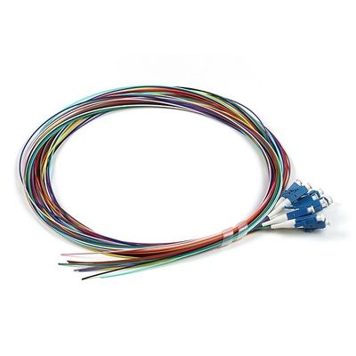 LC UPC 12 Color Fiber Optic Pigtail Simplex OS2 G652D G657A1 G657A2