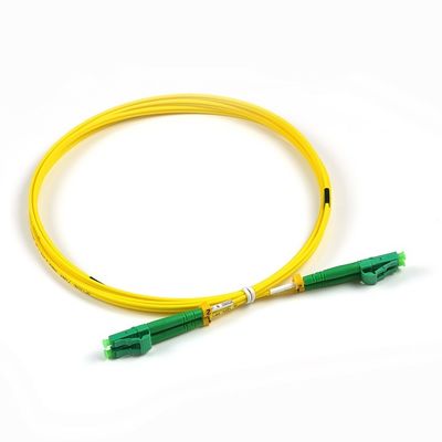 1310nm LC APC To LC APC Duplex Fiber Optic Patch Cable SM OS2 G657A1 LSZH Jacket