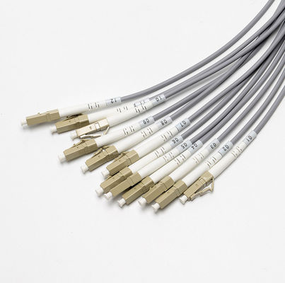 12C Armored SC LC Multimode Fiber Patch Cord 2.0 Breakout Stainless Steel