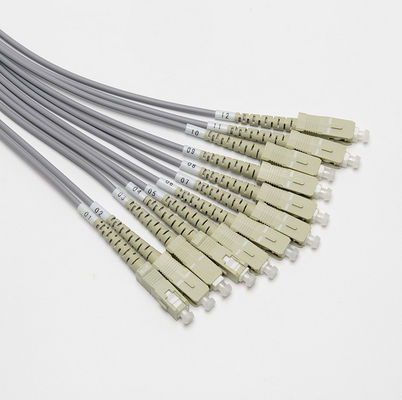 12C Armored SC LC Multimode Fiber Patch Cord 2.0 Breakout Stainless Steel