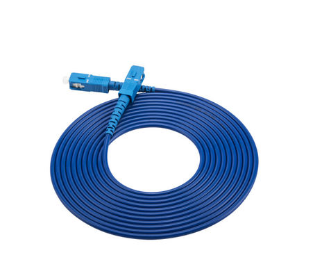 10m SC UPC SM PVC Simplex Armored Patch Cord G652D Spiral Steel Pipe
