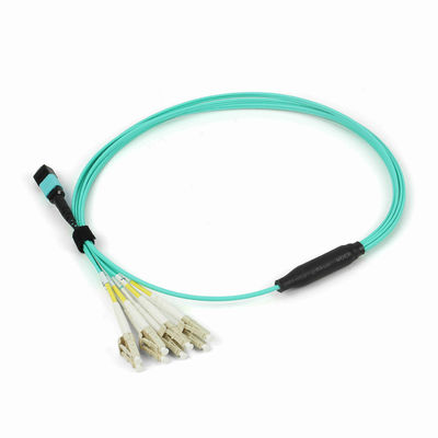 QSFP Breakout 100G Fiber Optic MPO MTP Cable 8 Core OM4 50/125