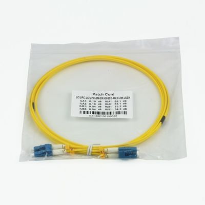 LC To LC LSZH 1550nm Short Boot Multimode Patch Cord SM G652D 3.0mm
