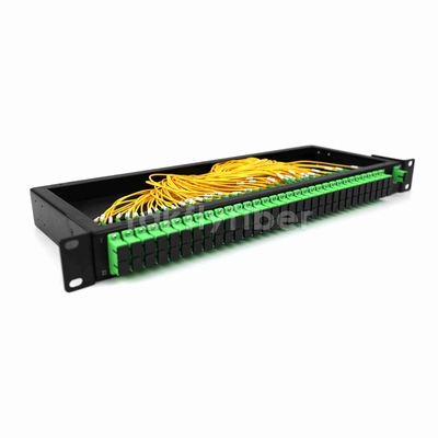 CATV 1x64 Rack Mount PLC Splitter Single Mode G657A With SCAPC Pigtail