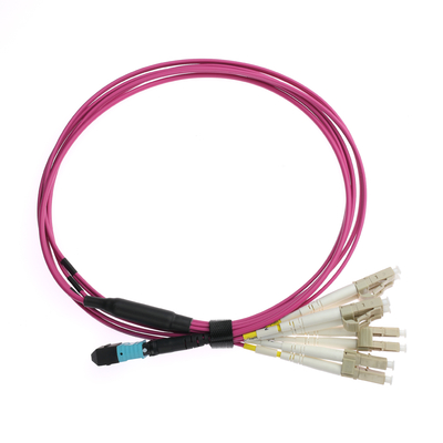 OFNP Plenum Rated OM4 MPO-LC 8 Core MPO Patch Cord