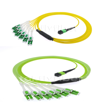 Fiber Optic MPO MTP LC Uniboot Patch Cord Singlemode 12 Fiber Cable For FTTX