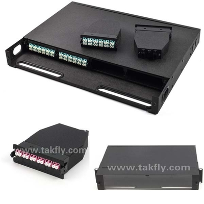 High Density MPO/MTP Fiber Optical Patch Panel 192 Cores With LGX Cassettes