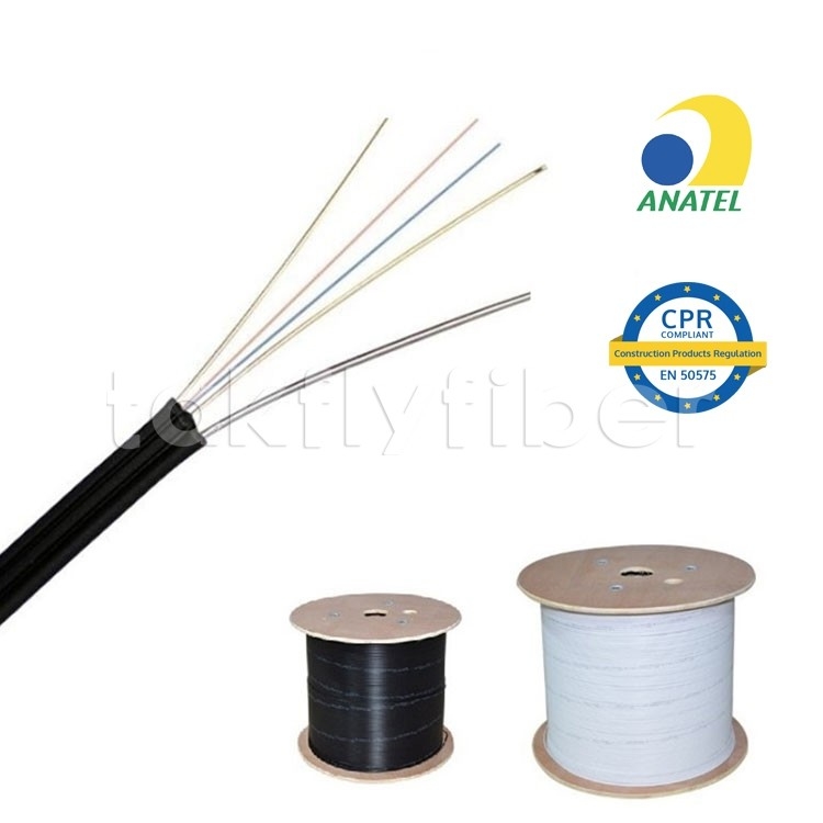 Outdoor Fiber Optic Drop Cable SM G657A Anatel CPR ECA Certified For FTTH
