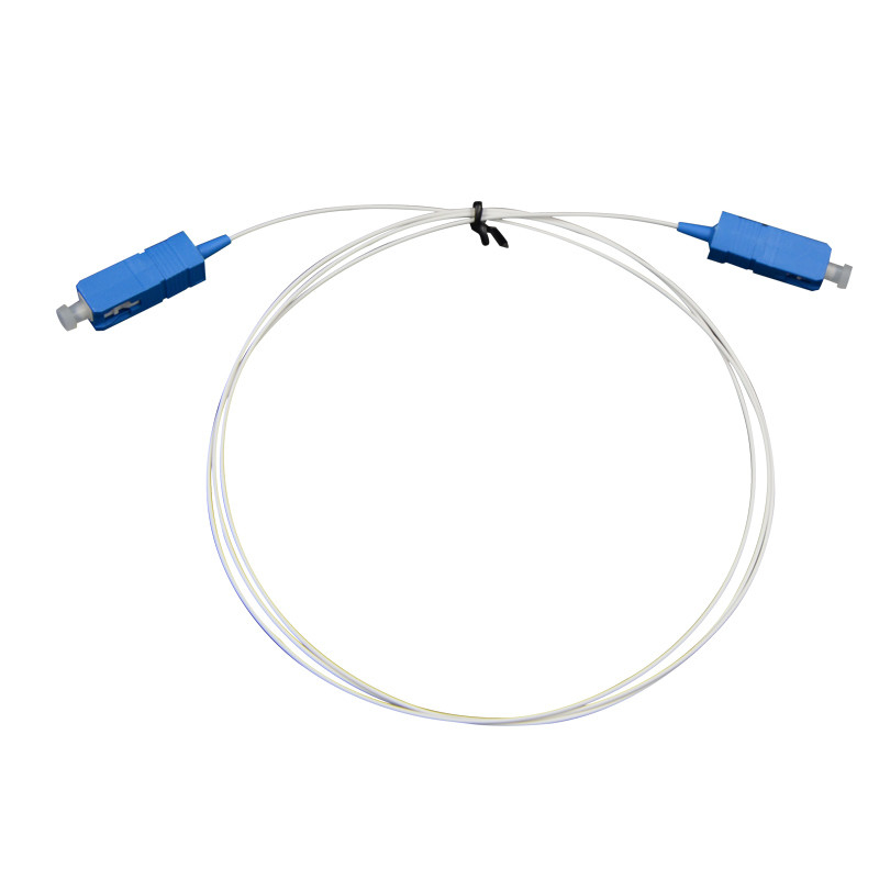 Customized Fiber Optic Cable White PVC Jacket Blue/Aqua Connector For Stable Network Connection