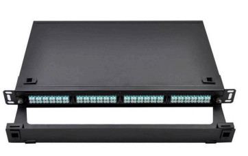 96F Cassette Adapter Panel 1U Rack Mount MPO Patch Panel for Data Center Height 1U
