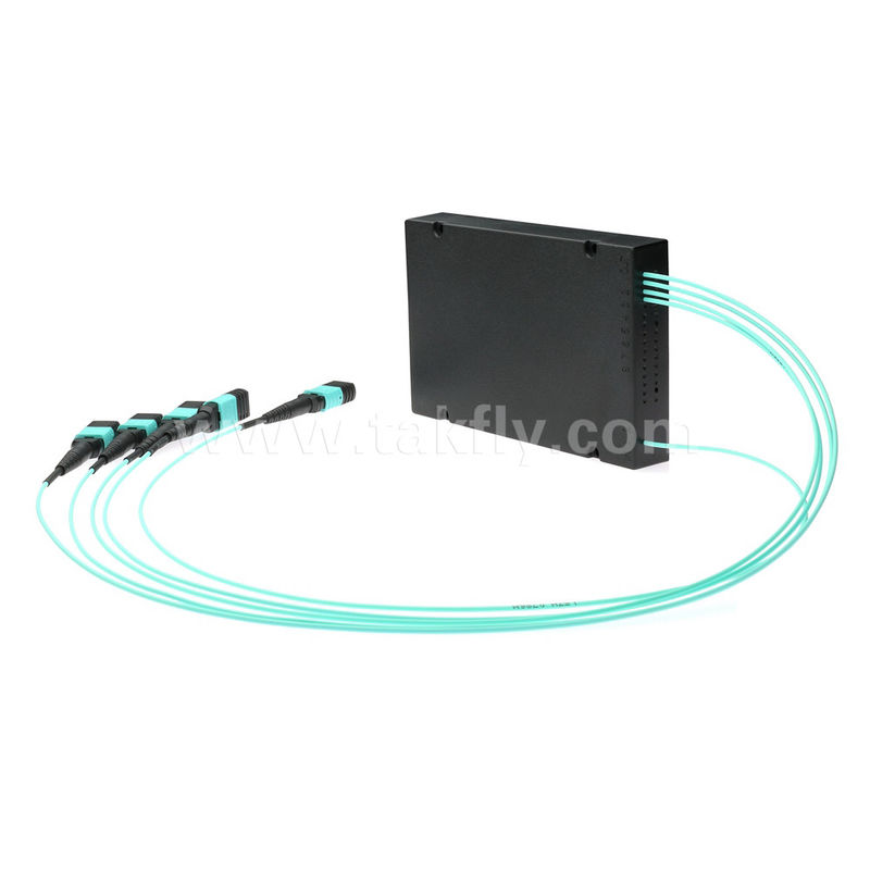 MPO/MTP Fanout Cable PLC Splitter 1x4 Multimode OM3 Fiber Optic for Data Center FTTX