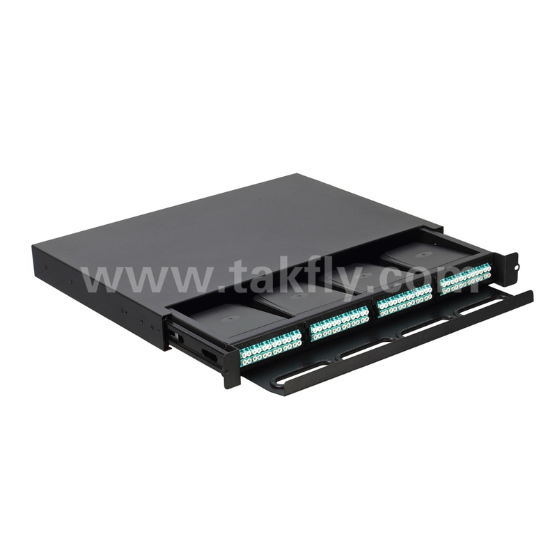 Customizable Fiber Optic MPO Cassette MTP Patch Panel Slidable Type for Data Center FTTX