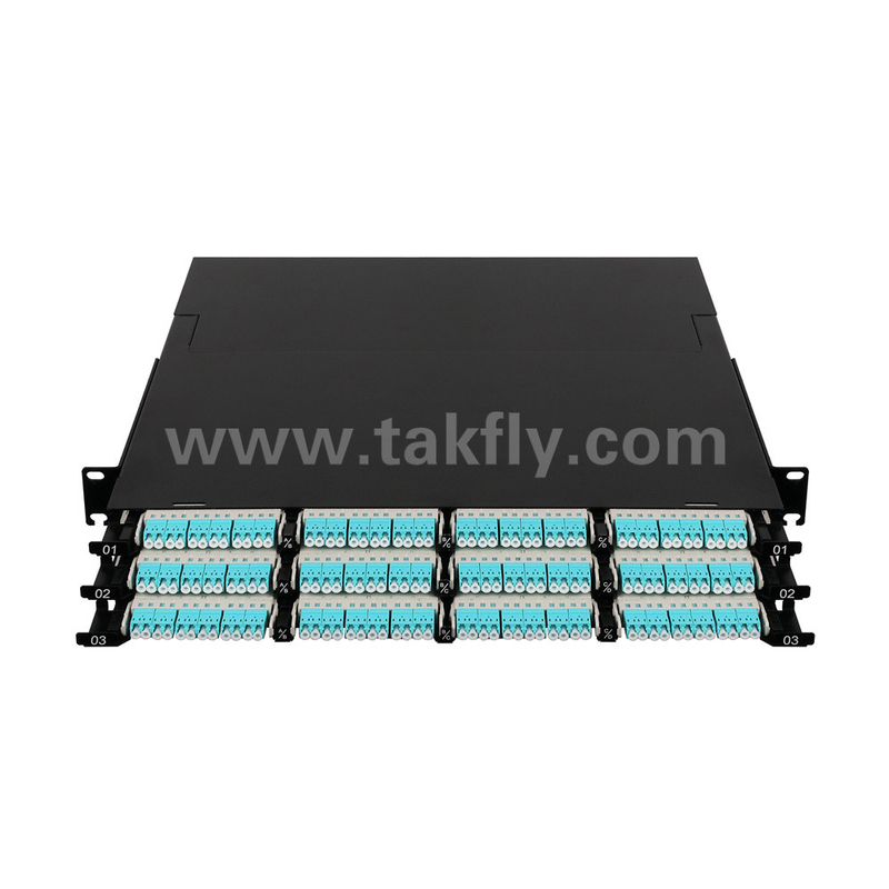 Fiber Optic MPO Cassette MTP Patch Panel 144 Cores Super-high Density For Data Center FTTX